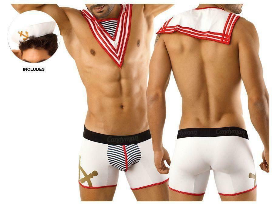 CandyMan Mens Underwear Sailor Costume OutFit Mens Kits Navy Captain 9557 4 - SexyMenUnderwear.com