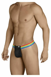 CandyMan Mens Underwear Thongs For Men Microfiber Very Smooth Black 99374 2 - SexyMenUnderwear.com