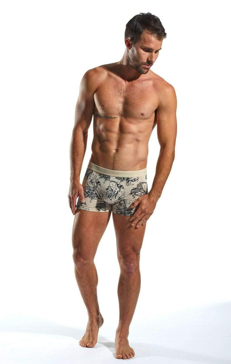Cocksox Boxer Trunk Men Long Boxers Micro modal Inked CX12INK 18 - SexyMenUnderwear.com