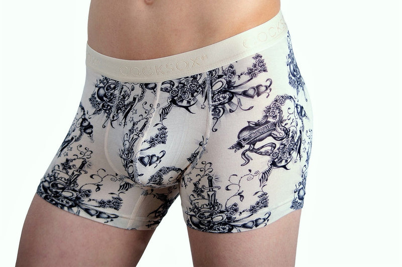 Cocksox Boxer Trunk Men Long Boxers Micro modal Inked CX12INK 18 - SexyMenUnderwear.com