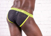 Cocksox Brief Enhancer Pouch Briefs Shredded Bikini Atomic Green CX16SD 19 - SexyMenUnderwear.com