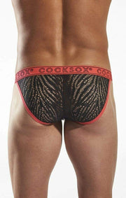 Cocksox Brief Enhancer Pouch Briefs Shredded Bikini Slip Red CX16SD 19 - SexyMenUnderwear.com