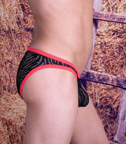 CockSox Brief Enhancer Pouch Shredded Briefs Slip Eclipse Red CX01SD 19 - SexyMenUnderwear.com