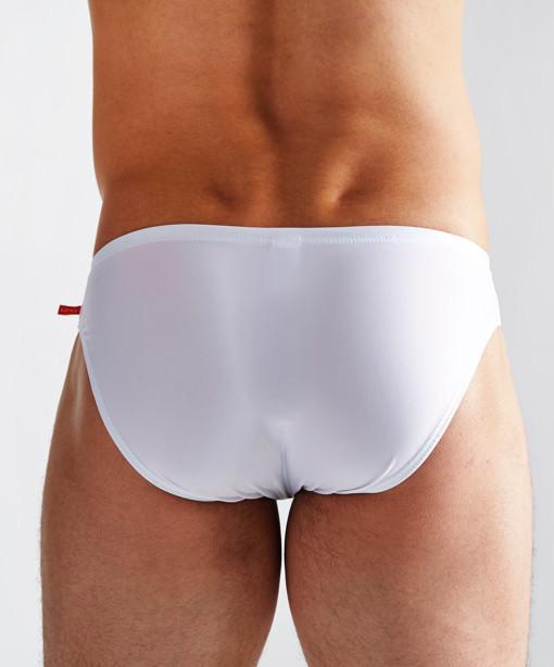 COCKSOX Drawstring Swim-Brief Suportive Snug Pouch Swimwear Pointer White CX04 21 - SexyMenUnderwear.com