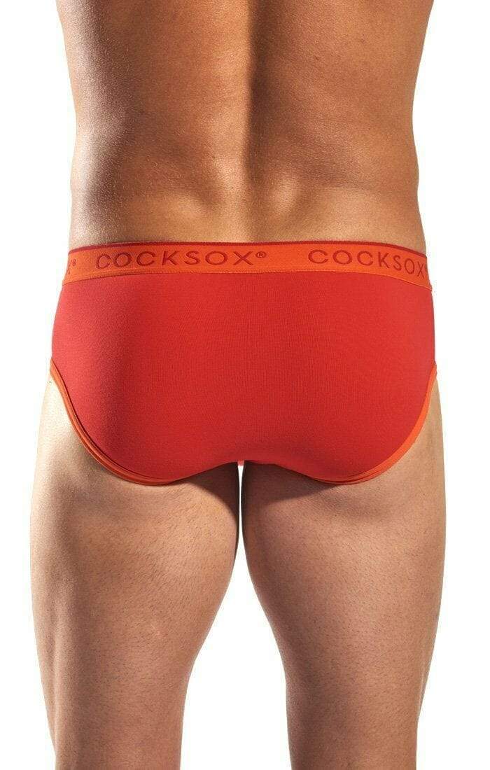 Cocksox S SMALL CockSox Brief Sumac Enhancer Slip Briefs Pouch Supplex Red CX76N 10