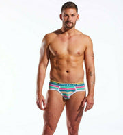COCKSOX Sport Briefs Contour Pouch Retro Cape Canaveral Stripe CX76N 9 - SexyMenUnderwear.com