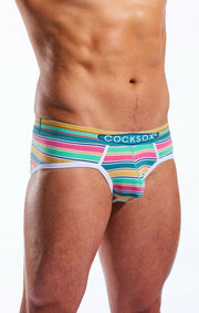 COCKSOX Sport Briefs Contour Pouch Retro Cape Canaveral Stripe CX76N 9 - SexyMenUnderwear.com