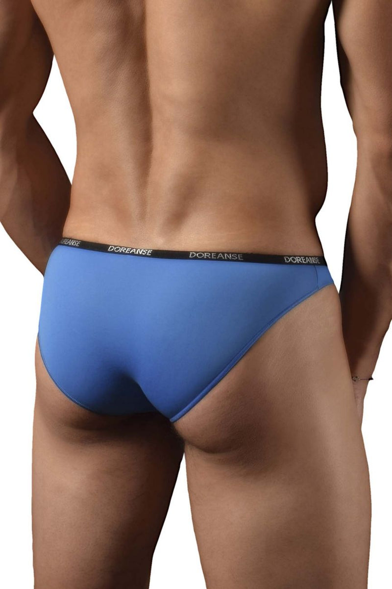 Doreanse Aire Brief Low-Rise & Lean Bikini Cut Briefs Saxe Blue 1395 19A - SexyMenUnderwear.com