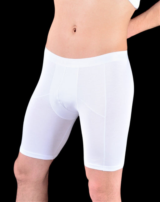 Doreanse Athetic Long Boxer Body-Defining Fit With Seamed Pouch White 1792 4 - SexyMenUnderwear.com