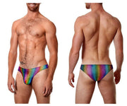 Doreanse Bikini Disco Briefs Low-Rise & Lean Cut Brief In Rainbow 1373 - SexyMenUnderwear.com