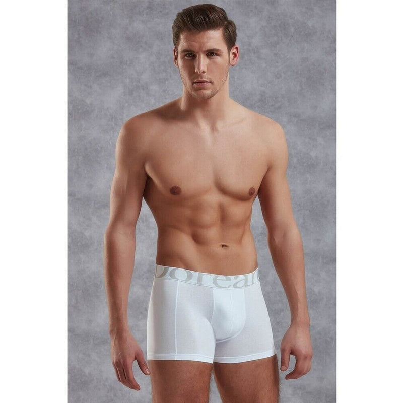 DOREANSE Boxer Briefs Cotton Modal Lycra Modern Classic White Boxer 1777 1 - SexyMenUnderwear.com
