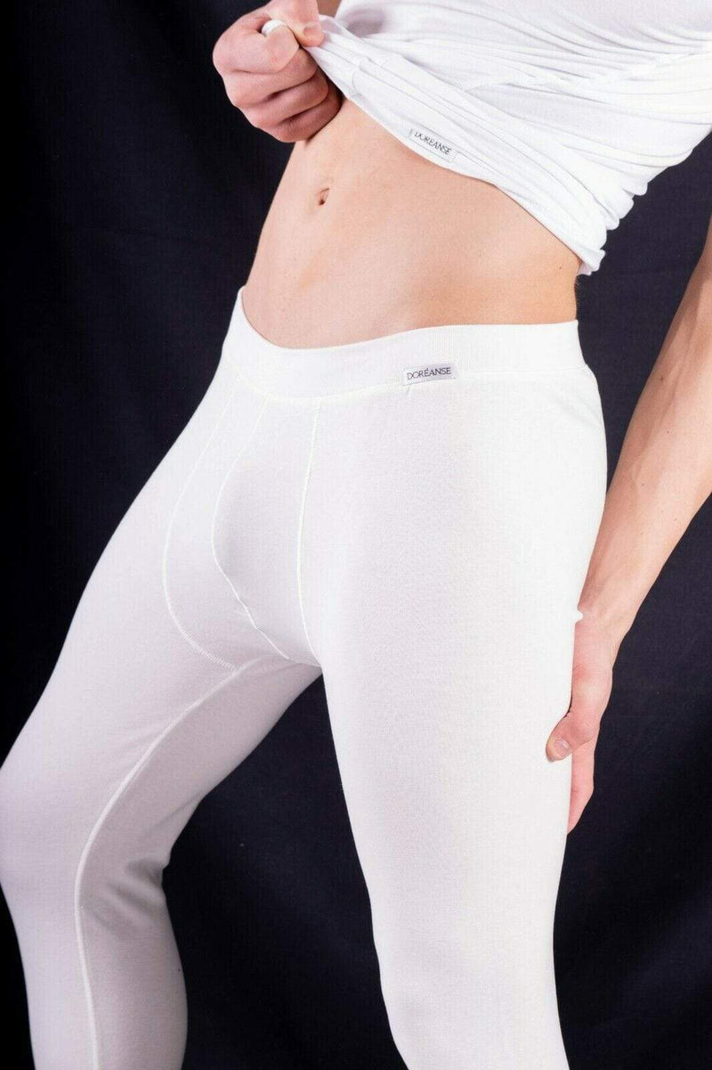 DOREANSE Long John Pants leggings Thermal Viloft Anti Humidy White 1965 2A - SexyMenUnderwear.com