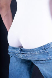 DOREANSE Mens Bodysuit Soft Quality Cotton Men Singlet White 5002 2A - SexyMenUnderwear.com