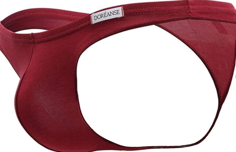 DOREANSE Mens String Underwear Euro Mens Thong Claret-Red 1392 15A - SexyMenUnderwear.com