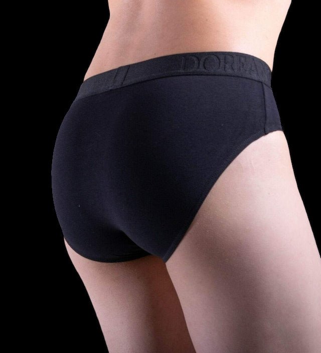 DOREANSE Soft Modal Cotton Brief Black 1323 4 - SexyMenUnderwear.com