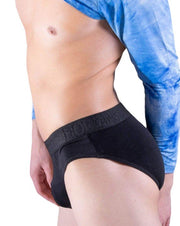 DOREANSE Soft Modal Cotton Brief Black 1323 4 - SexyMenUnderwear.com