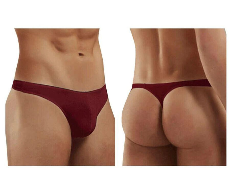 Doreanse Thongs Hang Loose Low-Rise Lean Cut Thong Bordeaux Red 1280 - SexyMenUnderwear.com