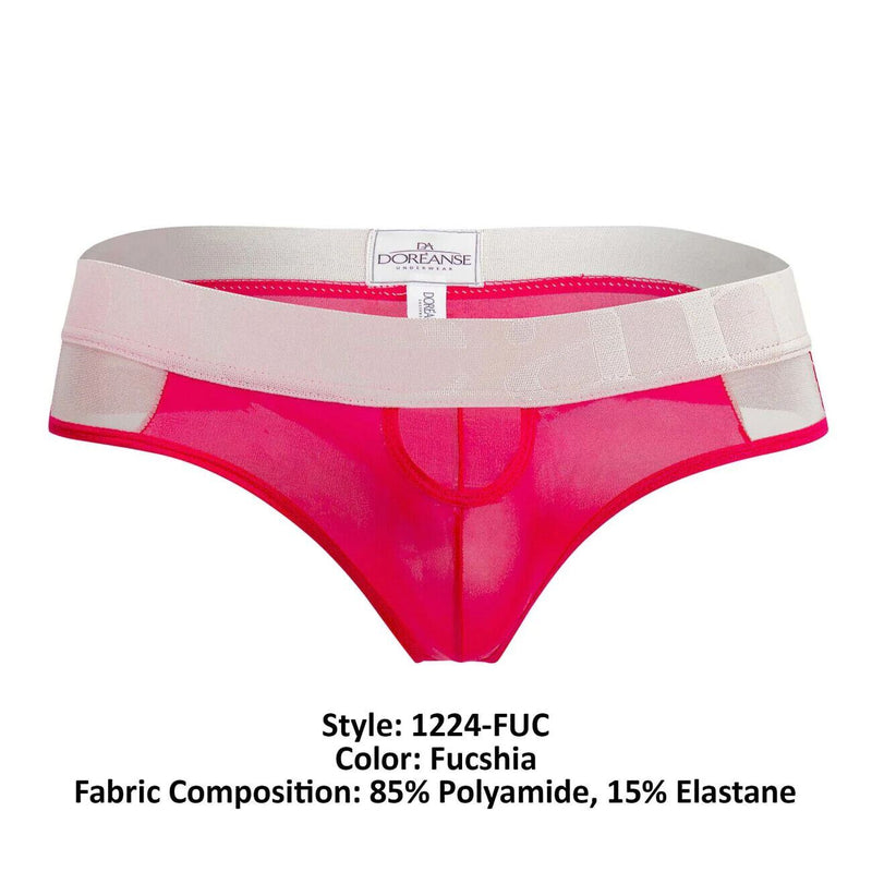 Doreanse Window Thong Soft Sleeky Low-Rise Thongs Fushia 1224 - SexyMenUnderwear.com