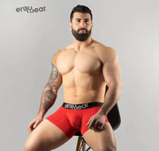 ErgoWear Body-Defining Boxer Trunks HIP Sporty Long Boxer Red 1190 - SexyMenUnderwear.com
