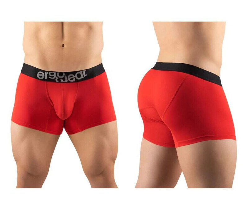 ErgoWear Body-Defining Boxer Trunks HIP Sporty Long Boxer Red 1190 - SexyMenUnderwear.com