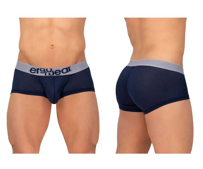 ErgoWear Boxer MAX Mesh Stretchy Sports Trunks Dark Blue 1209 57 - SexyMenUnderwear.com