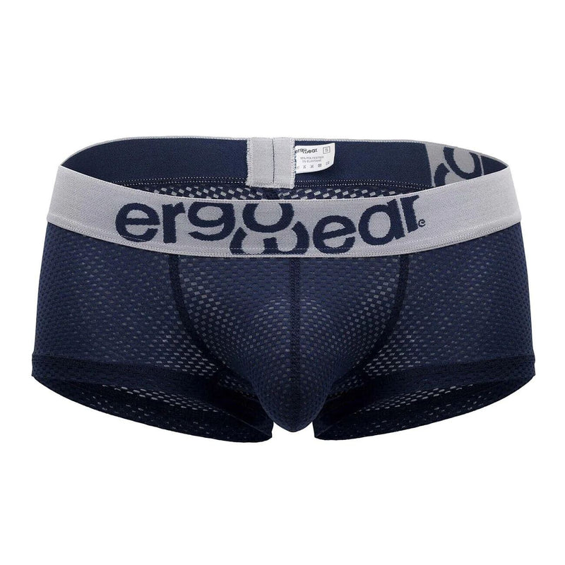 ErgoWear Boxer MAX Mesh Stretchy Sports Trunks Dark Blue 1209 57 - SexyMenUnderwear.com