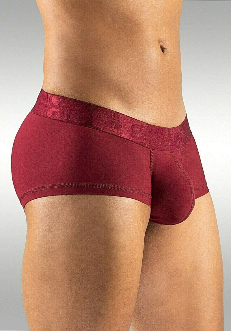 ErgoWear Boxer MAX XV Silky Boxer Briefs Stetchy Microfiber Burgundy 1171 32 - SexyMenUnderwear.com