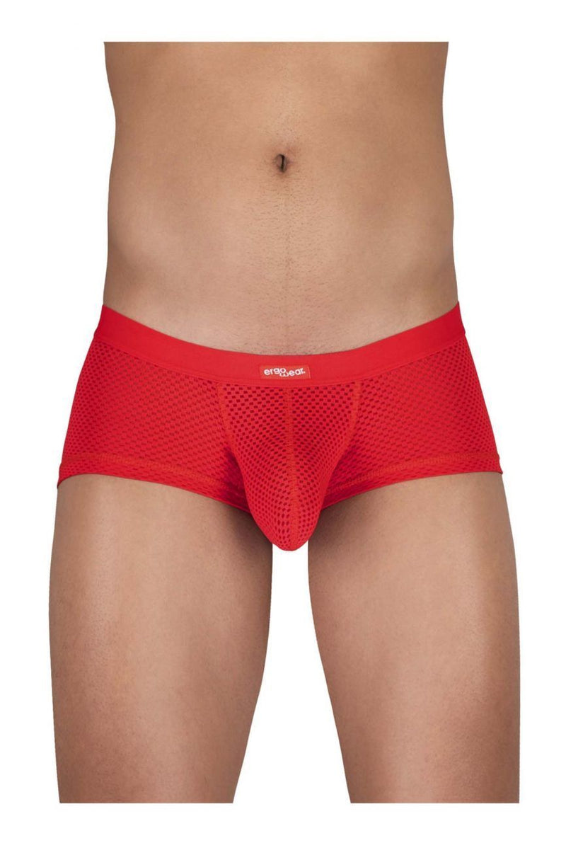 ErgoWear Boxer Sport SLK Red Mesh Trunks 1082 45 - SexyMenUnderwear.com
