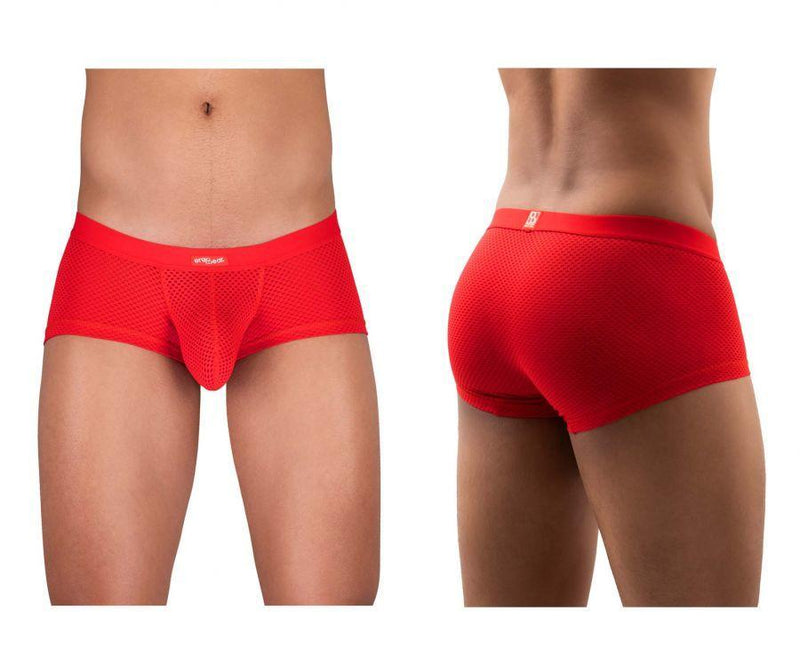 ErgoWear Boxer Sport SLK Red Mesh Trunks 1082 45 - SexyMenUnderwear.com