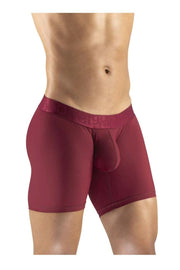 ErgoWear Boxer Trunks MAX XV Midcut Stretchy Boxer Microfiber Burgundy 1172 44 - SexyMenUnderwear.com