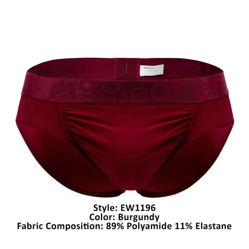 ErgoWear Brief FEEL XV Briefs Quick Dry Resilient Fabric Burgundy 1196 52 - SexyMenUnderwear.com