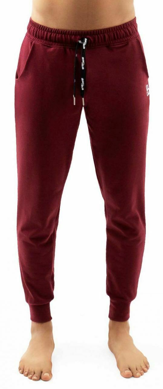 ErgoWear Jogger GYM Athletic Legging Pants Woven Cotton Burgundy 1110 2 - SexyMenUnderwear.com