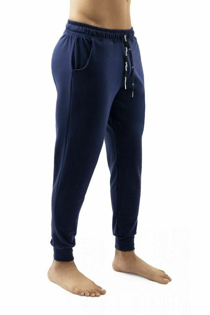 ErgoWear Jogger GYM Athletic Legging Pants Woven Cotton Dark Blue 1111 2 - SexyMenUnderwear.com