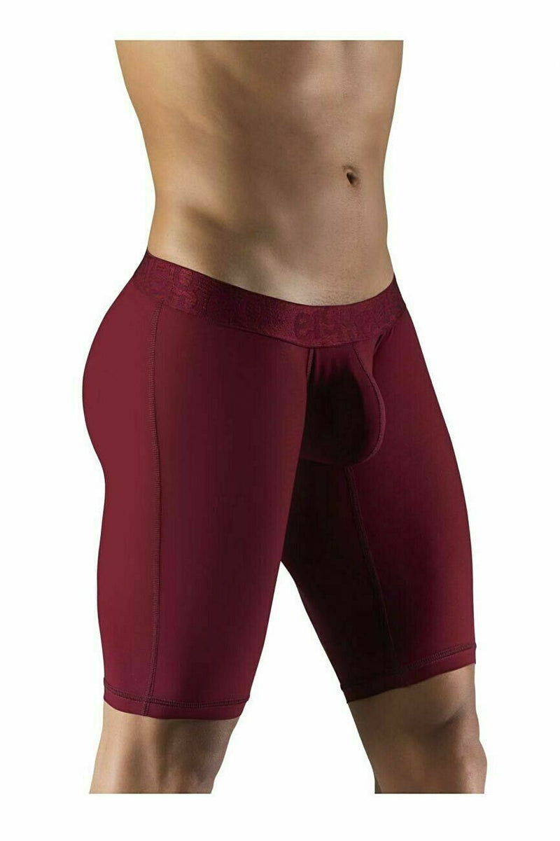 ErgoWear Long Boxer Brief Soft Contour Pouch MAX XV Breathable Burgundy 1154 14 - SexyMenUnderwear.com