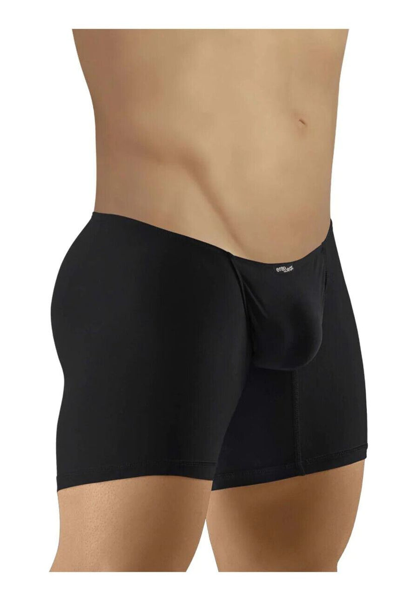 ErgoWear Long Boxer Briefs Feel GR8 Midcut Sports Body-Defining Fit Black 1248 - SexyMenUnderwear.com