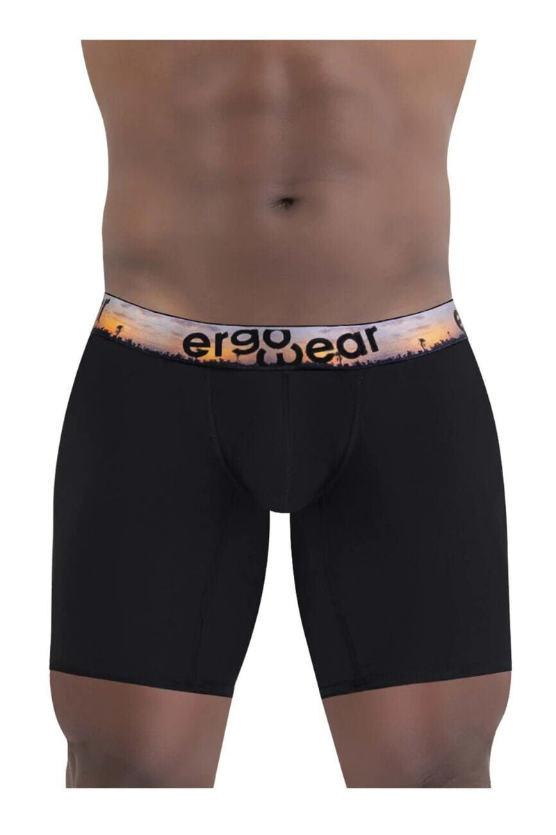 ErgoWear Long Boxer Briefs MAX SE Mid-Cut Seamed Pouch Sunset Black 1459 4 - SexyMenUnderwear.com