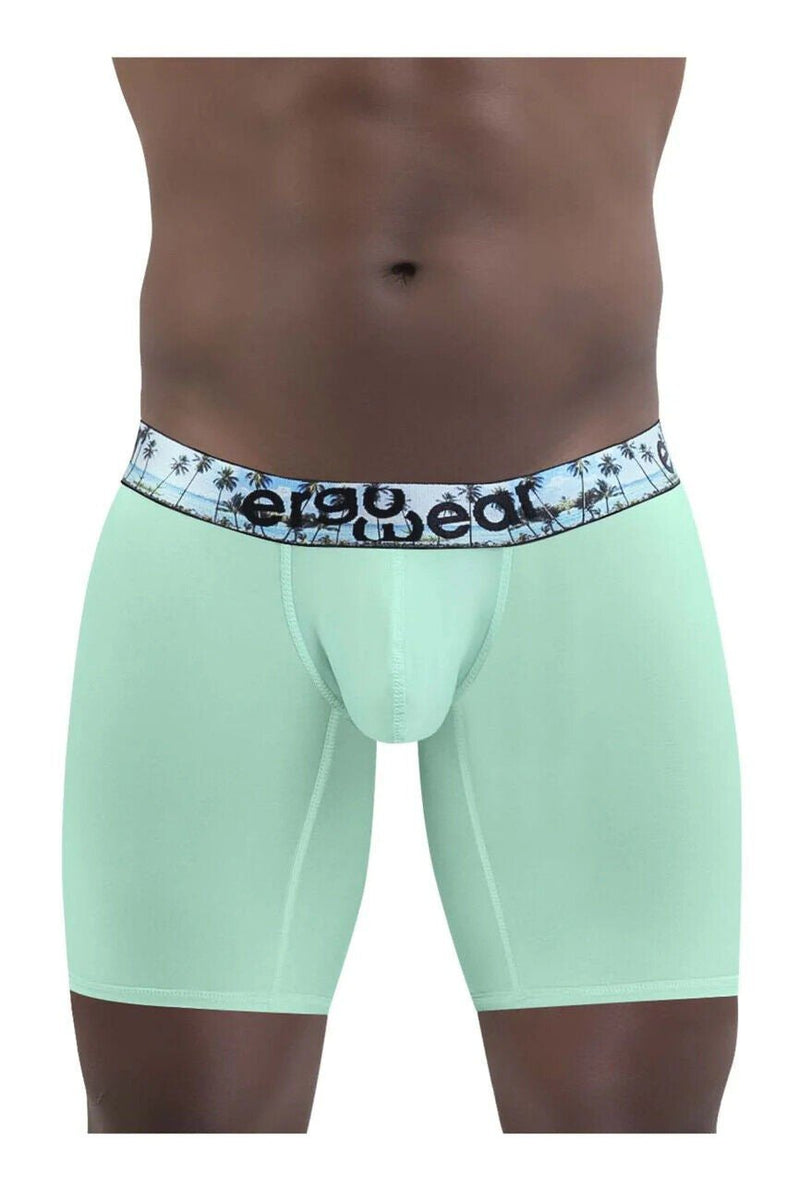 ErgoWear Long Boxer Briefs MAX SE Midcut Seamed Pouch Aqua Palms 1469 4 - SexyMenUnderwear.com