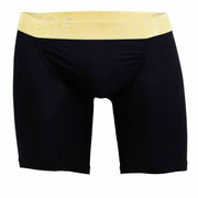 ErgoWear Long Boxer FEEL XV Extra Room Pouch Trunk Black-Gold 0827 34 - SexyMenUnderwear.com