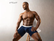 ErgoWear Long Boxer SLK Body-Defining MidCut Seamed Pouch Dark Blue 1382 15 - SexyMenUnderwear.com