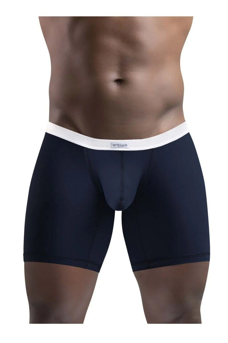 ErgoWear Long Boxer SLK Body-Defining MidCut Seamed Pouch Dark Blue 1382 15 - SexyMenUnderwear.com