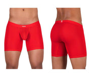 ErgoWear Long Boxer Sport Midcut SLK Mesh Boxer Briefs Red 1083 36 - SexyMenUnderwear.com