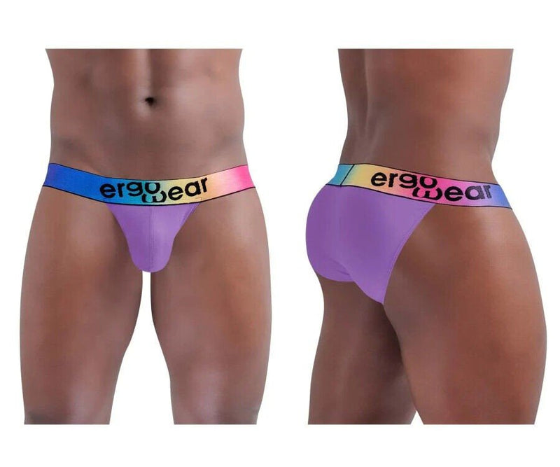 ErgoWear Low-Rise Bikini Brief MAX SE Pride Briefs Purple Lilac 1435 78 - SexyMenUnderwear.com