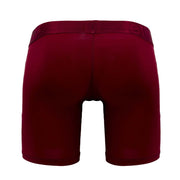 ErgoWear Midcut Boxer Briefs FEEL XV Body-Defining Seamed Pouch Burgundy 1198 - SexyMenUnderwear.com