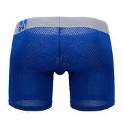 ErgoWear MidCut Boxer Briefs MAX Mesh Pouch Stretchy Long Boxer Blue Cobalt 1214 - SexyMenUnderwear.com