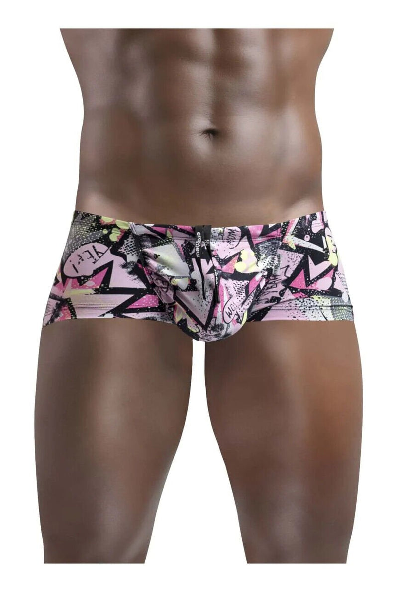 ErgoWear Mini Swimwear FEEL Swim-Trunks Super Soft in Comic Patern 1418 - SexyMenUnderwear.com