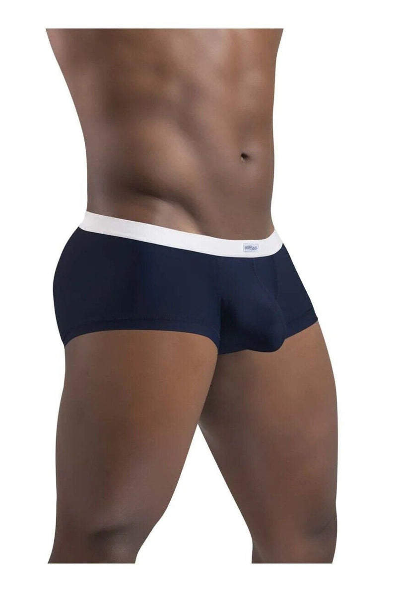 ErgoWear Quick-Dry Mini Boxer Trunks SLK Contour Pouch Dark Blue 1381 24 - SexyMenUnderwear.com