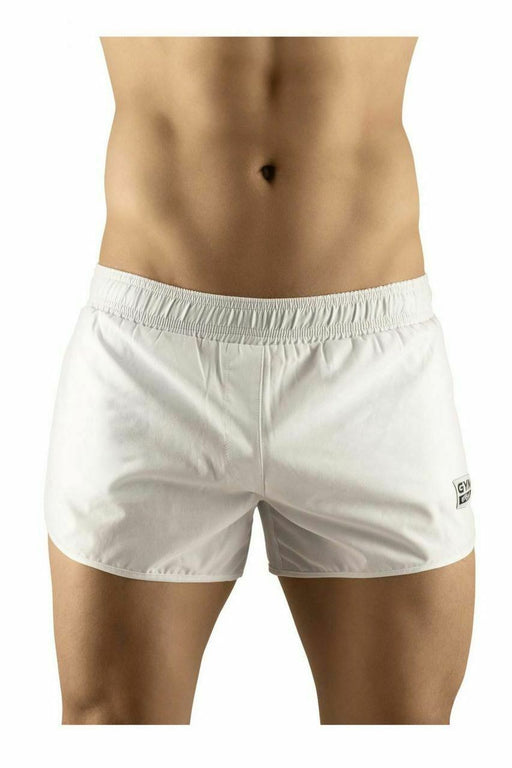 ErgoWear Sport Gym Or Swim-Shorts With Inside Bikini Brief X4D White 1070 5 - SexyMenUnderwear.com