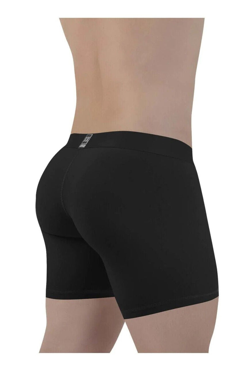 ErgoWear Stretchy Long Boxer Briefs Feel XX Ultra-Low Rise Black 1408 - SexyMenUnderwear.com