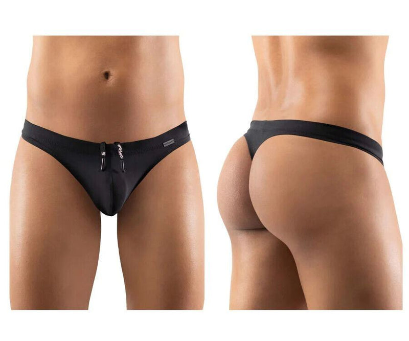 ErgoWear Swim-Thong X4D Silky Style & Comfort Swimwear Preto Black 1228 11 - SexyMenUnderwear.com