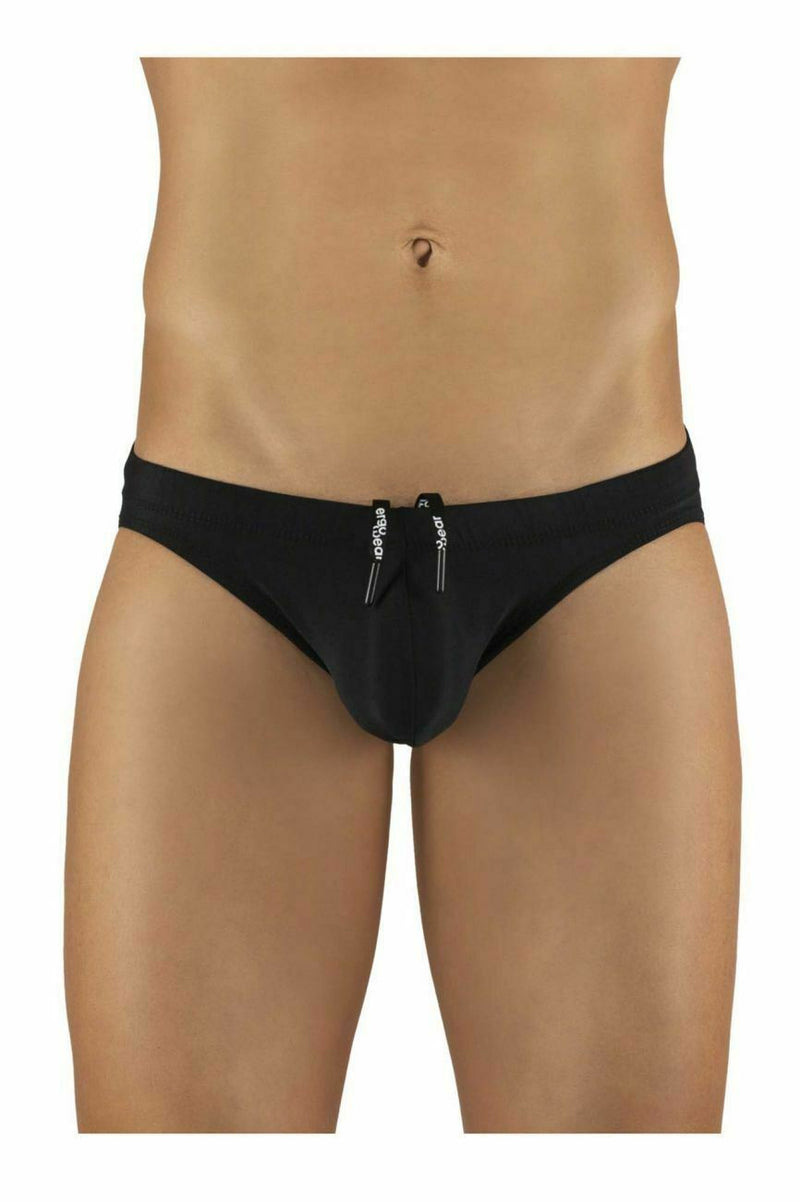 ErgoWear Swim-Thongs X4D Sporty Feel Stretchy Swimwear Black 1044 27 - SexyMenUnderwear.com